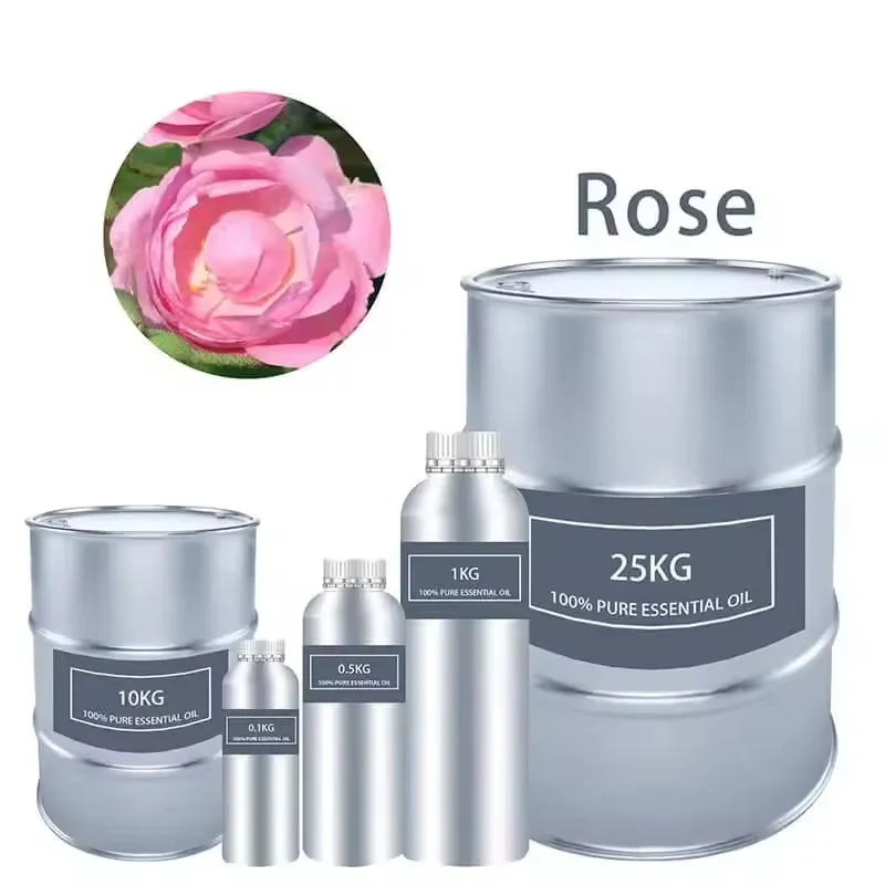 Wholesale 100% Natural Rose Essential Oil Bulk Price High Purity Organic Rose Flower Essential Oil for 200L Drum Package