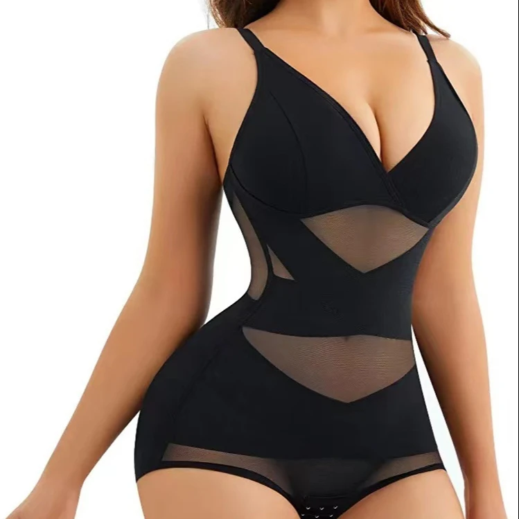 Custom Waist Girdle Butt Lifter Bodysuit Shapewear with Cup Slim Body Compression Tummy Control Shaping Bodysuit Shapers