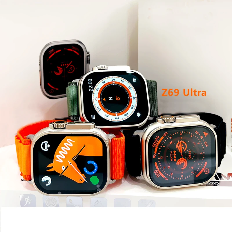 2023 Newest Z69 Ultra Smart Watch Series 8 49MM Double Strap Ip68 Waterproof Smartwatch Z69Ultra