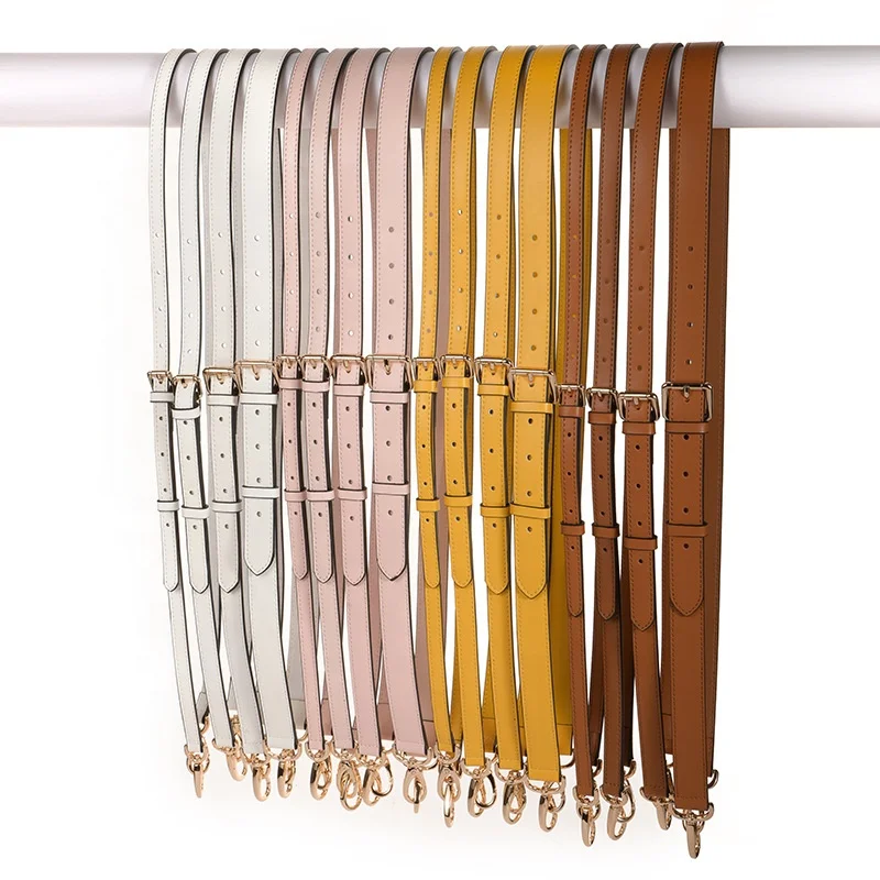 Dynamics Plain Leather Adjustable Shoulder With Replaceable Thin Bag Strap