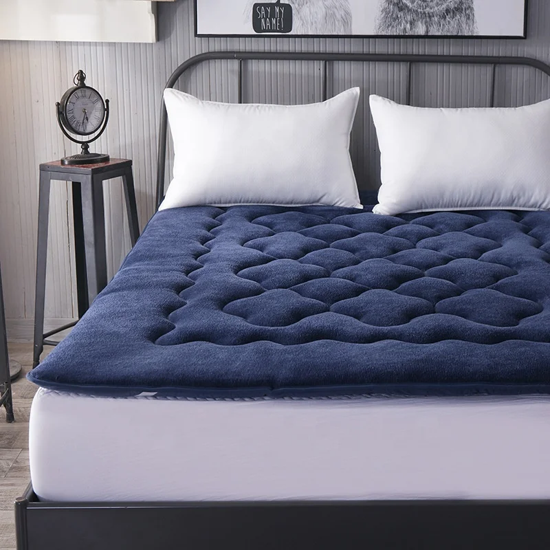 New arrival flannel mattress topper Hypoallergenic thick mattress pad