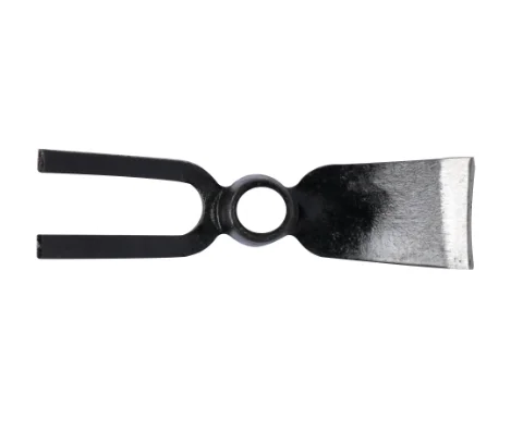 HK28F Wholesale Weeding Hand Tool Multipurpose Double Head Sturdy Garden Fork Hoe With Wooden Handle