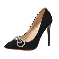 Factory Manufacturer Fashion Party big sizes Cheap Women Dress Shoes Ladies super high Heels shoes with rhinestone