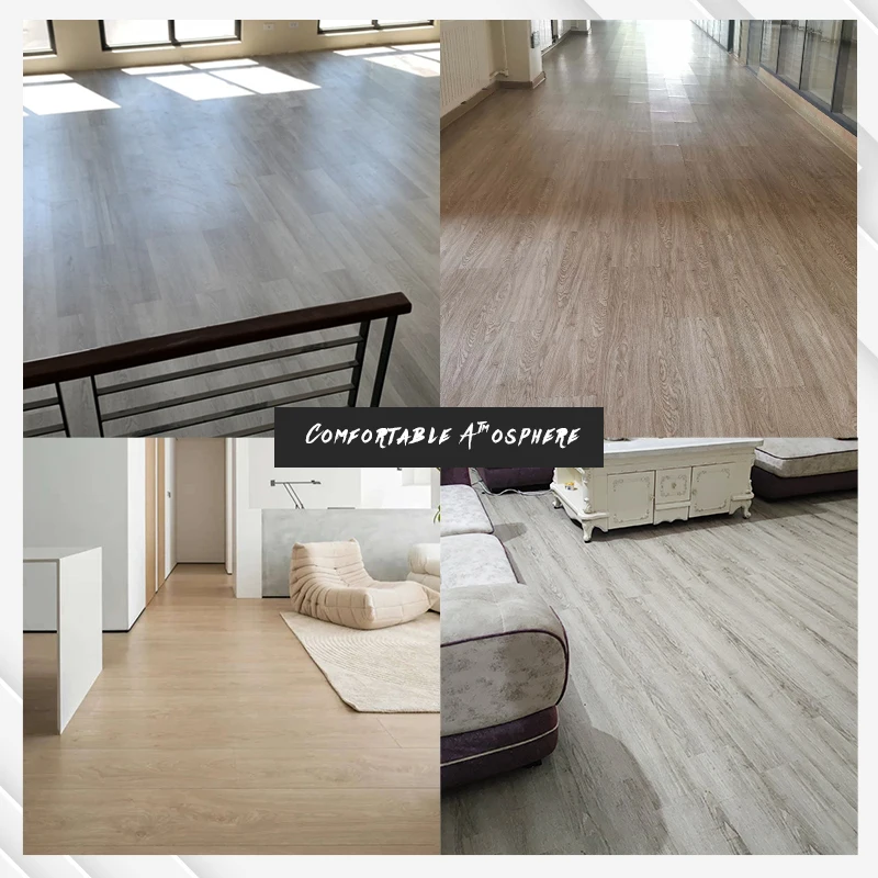 Durable 3mm Thick PVC Vinyl Flooring Roll Indoor Anti-Slip Adhesive Plastic Sheet