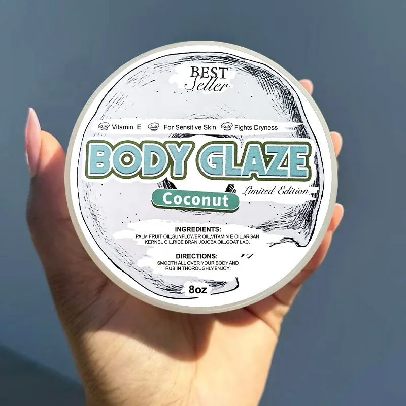 OEM Private Label Body Lotion Strawberry Body Glaze Moisturizing Shimmer Body Butter glaze