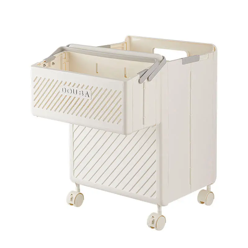 Laundry Basket with Wheels Large Capacity Storage Basket Multifunctional Foldable Waterproof Dirty Clothes Storage basket