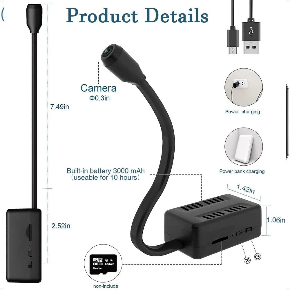 DIY Module Installation Wifi Mini Camera 1080P HD IP Camera Video Voice Recording Security Surveillance App Remote Monitoring