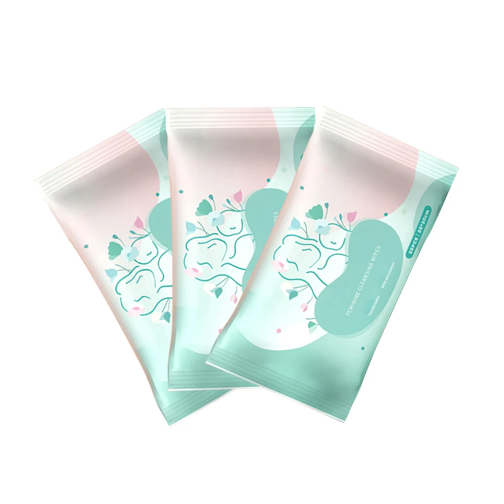 Private custom female private parts clean yin hygiene adult wet wipes everyday unscented adult body wipes