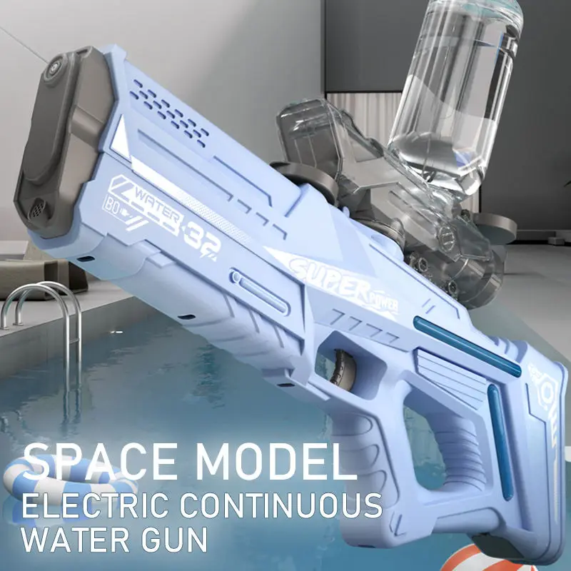 Electric Water Gun High Capacity Battery Powered Automatic Electronic Big Water Gun For Adults Kids Summer Outdoor Toys