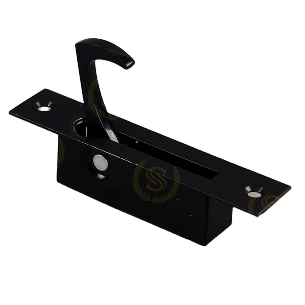 Black color Conceal Drawer Cupboard Wardrobe door handle