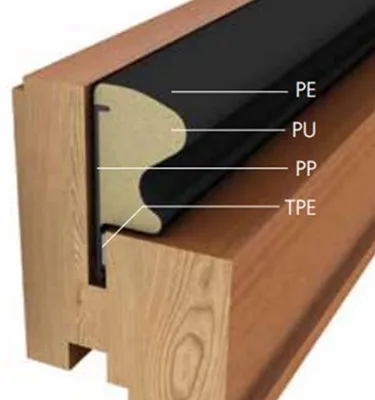 I-ECO q lon V Shaped Wooden Door And Window insulation Weather Sealing Strip