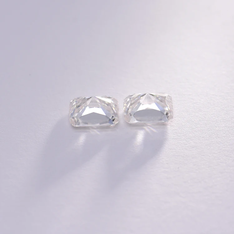 R.GEM. Factory Waist Size Black Card D Color 54 Facets Rectangular Radiant Gemstone Stone Lab Grow Diamond with GRA certificate