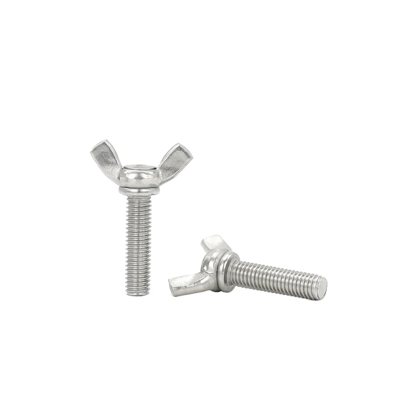 304 Stainless Steel Butterfly Wing Head Bolt With Wing Nut