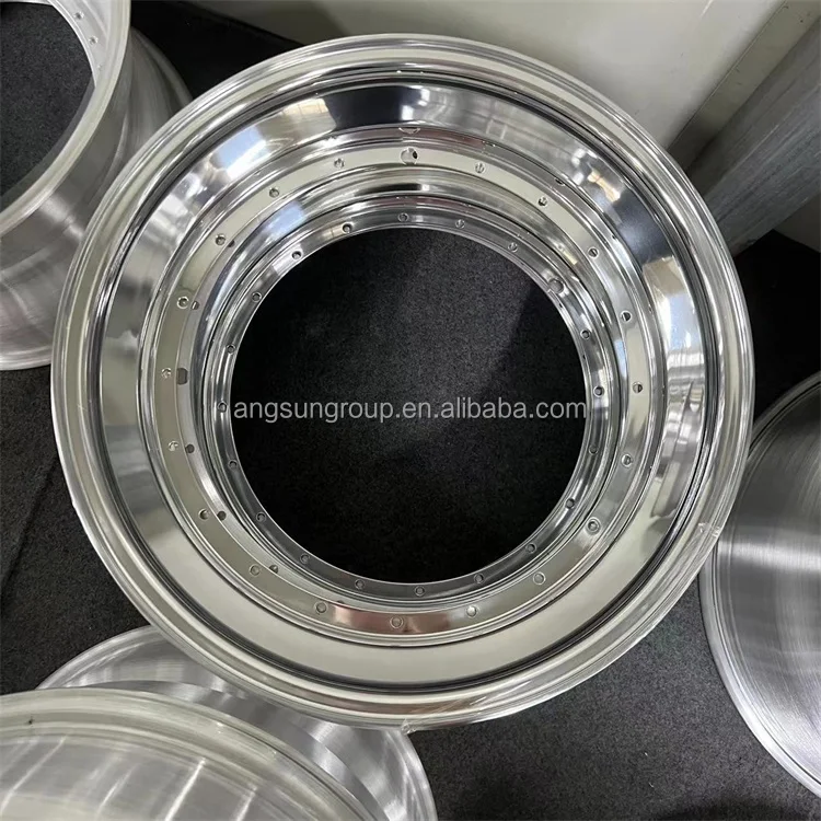 High quality 6061 T6 material 3 pieces forged split wheel rim 21 to 22 step lip felgen inner barrel  for bbs series oz ect