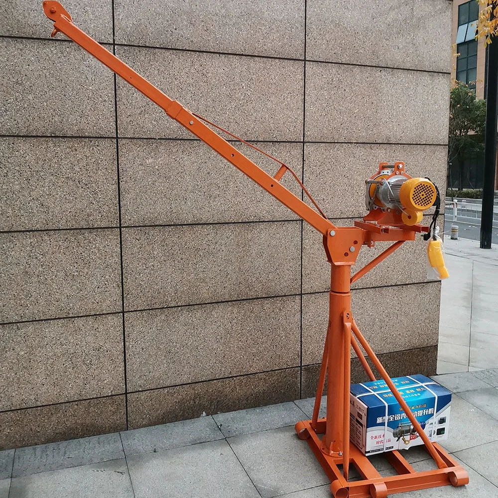 Hot Sale Small Crane Motor With Remote Control 360 Degree Outdoor Mini Motor Crane For Construction