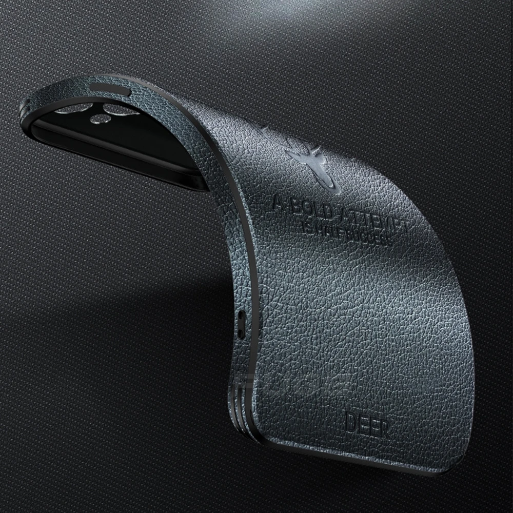 Luxury Leather Texture Case for iPhone 13 12 11 Pro Max Mini X XR XS 13 Pro Deer Shockproof Square Frame Camera Protective Cover