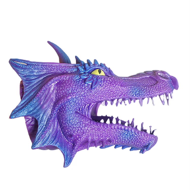Toy Manufactory High Quality Soft Rubber Animal Toy Finger Puppet TPR Dragon Hand Puppets