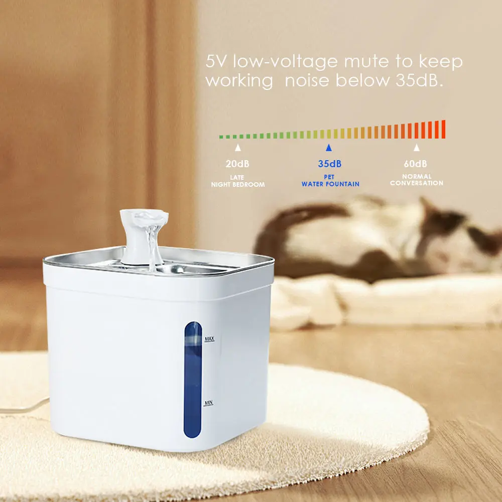Wholesale 2.2L Automatic Circulation Pet Water Dispenser With Filter Drinking Water Fountain For Dogs Cats Small Animals