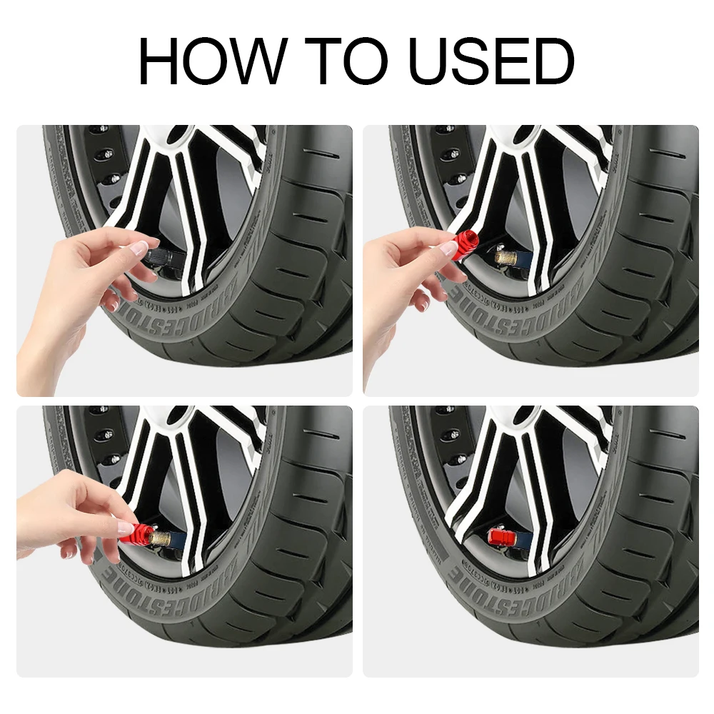 Aluminum Alloy Car Wheel Tire Valve Caps Tyre Rim Stem Covers Airdust Waterproof For Automobiles Motorcycles Trucks Bikes