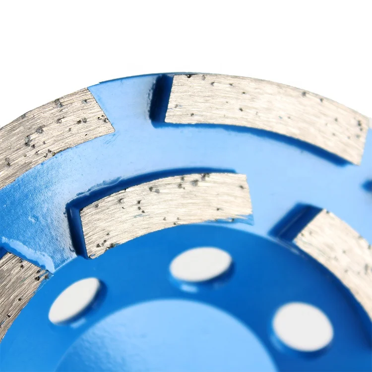 TRUE SHINE or JIANGXIN bar segment double rows Diamond  grinding Cup Wheels for concrete granite and marble manufacturer diamond tools factory