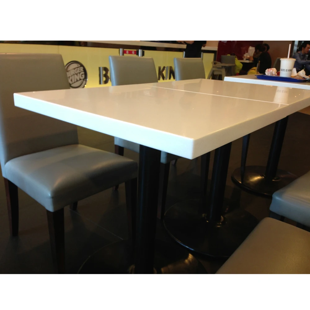 Fast food dining table/used tables and chairs for restaurant /solid surface restaurant Table with Chairs