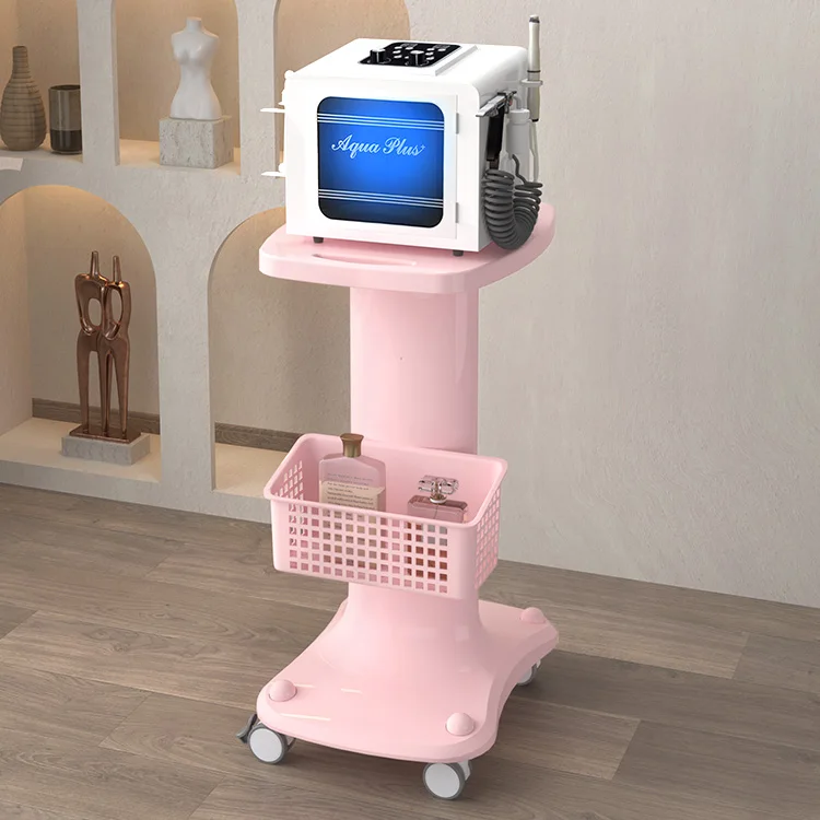 Hot Sale Salon Beauty Equipment  Movable Cart Stand Beauty Machine Trolley With Basket And 4 Mute Castor