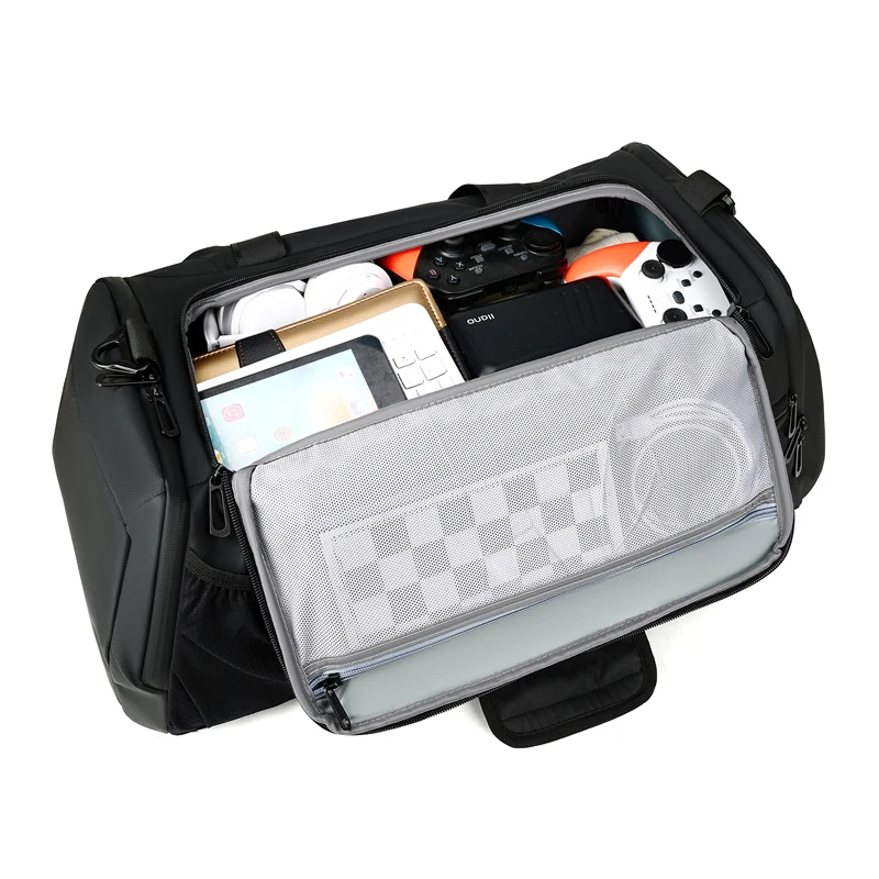 Nylon Waterproof Travel Backpack Convertible Weekender Leather Duffel Bag Quilted Fabric Gym Duffle Bag Luxury Gym bag