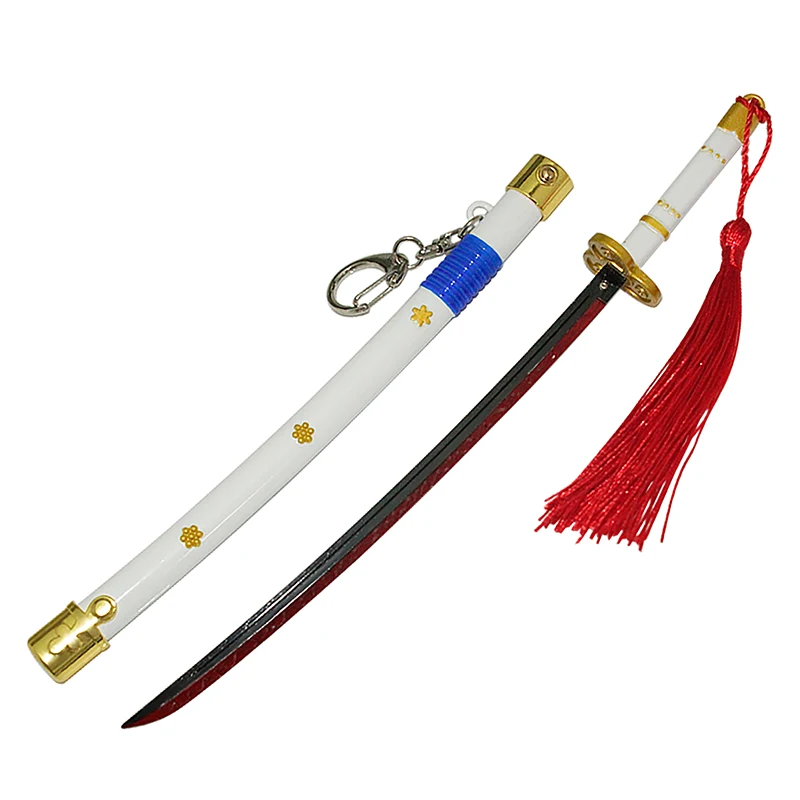 Factory Custom Anime One Pieces Mini Katana Sword Die Cast 22cm Metal Zoro Ame No Habakiri  Katana for Gift
