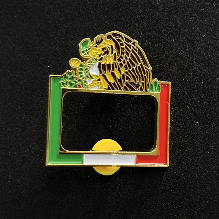 Manufacturer Wholesale Custom Metal Craft Enamel Diamond Frame New Hat Pins Mexican Mexican Pins For Hats