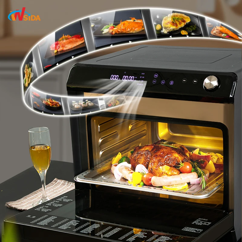 Wsida 22L 2000W Oven With Air Fryer Heat Resitamt Air Fryer Microwave Oven Three-Dimensional Baking Electric Oven For Baking
