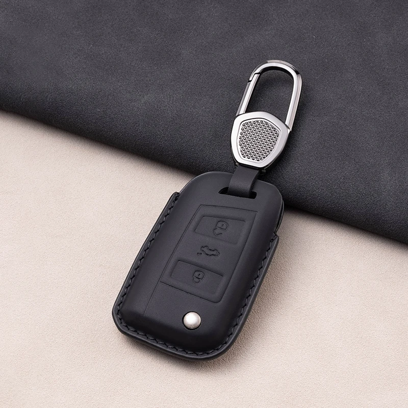 The source manufacturer is suitable for Volkswagen Passat car key cases made of genuine cowhide