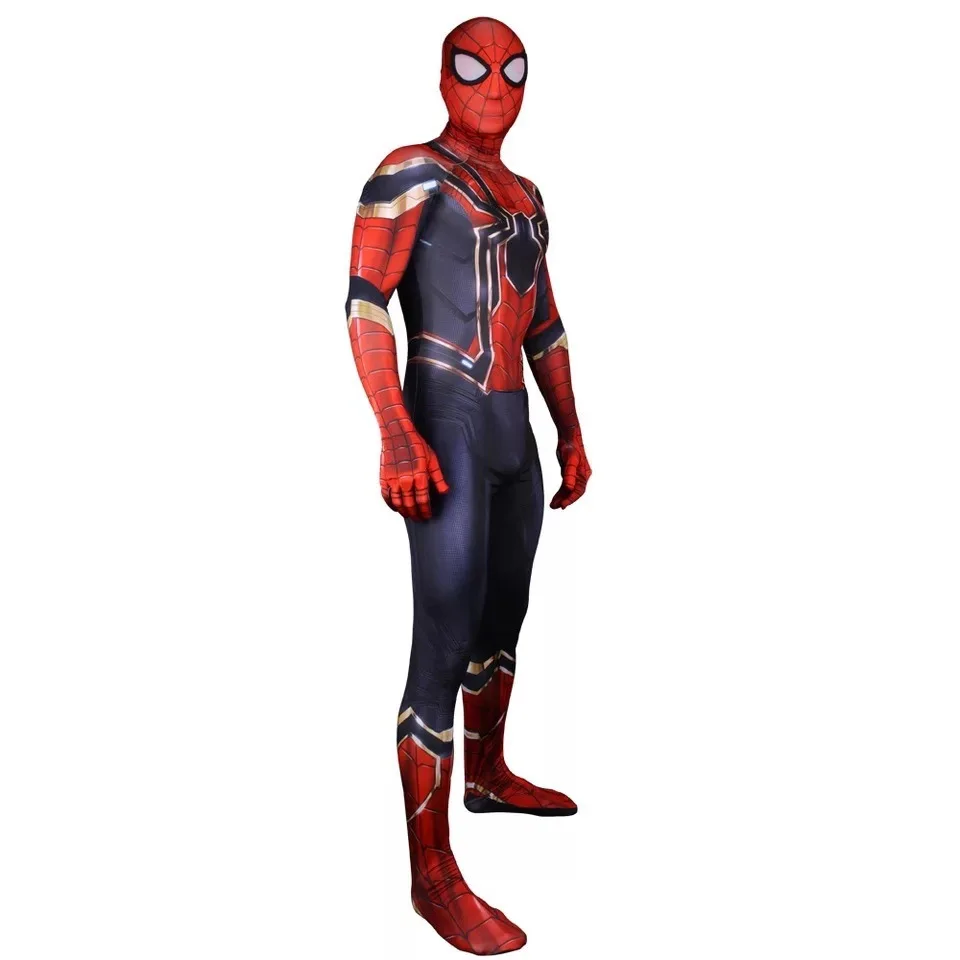 Halloween spider hero man boy red costume suit headgear coveralls fantasia homem aranha high quality factory wholesale