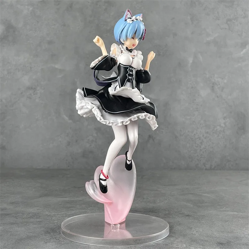 PVC Exquisite Model Ornaments Gift Re Zero-Starting Life In Another World Maid Cat Ear Rem Hand Figure