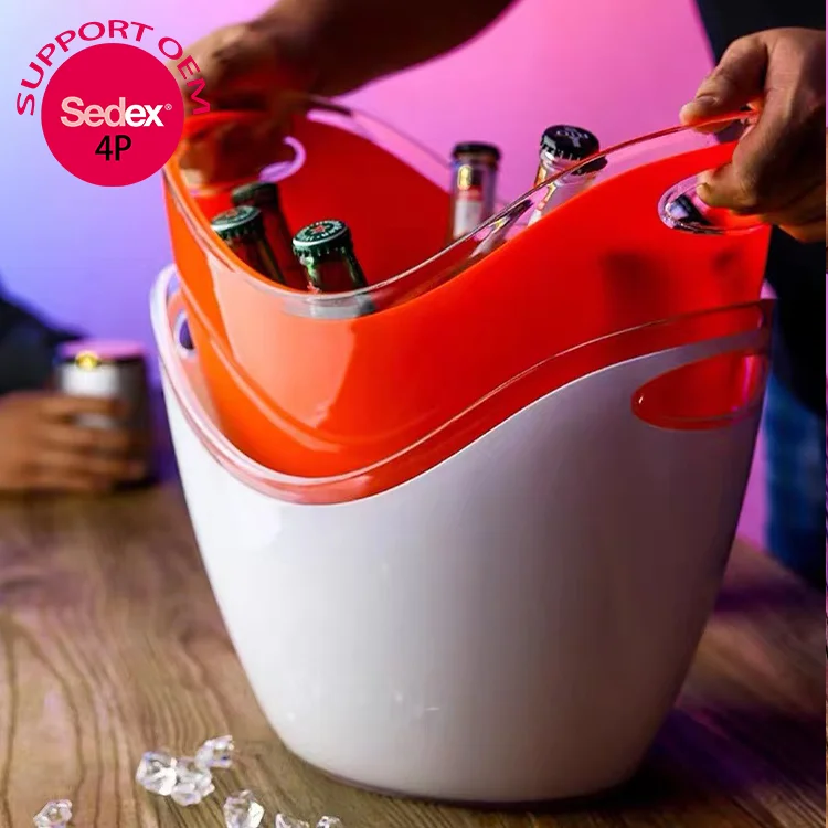 PS OEM rum plastic freeze buckets with handle
