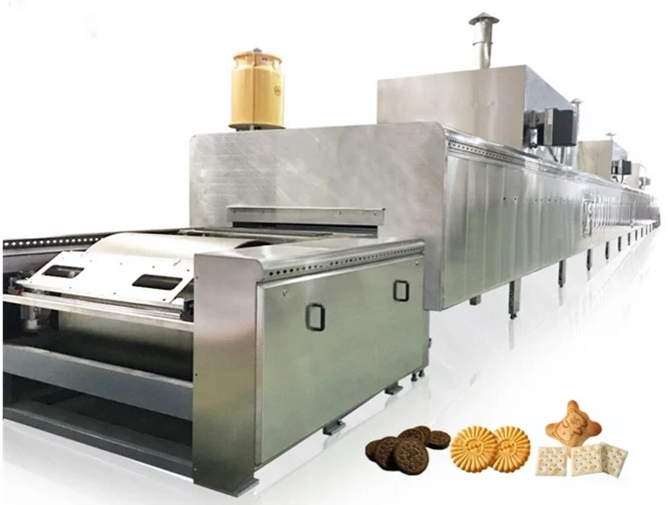 Full automatic chocolate biscuit make machine supplier/bakery biscuit making machine