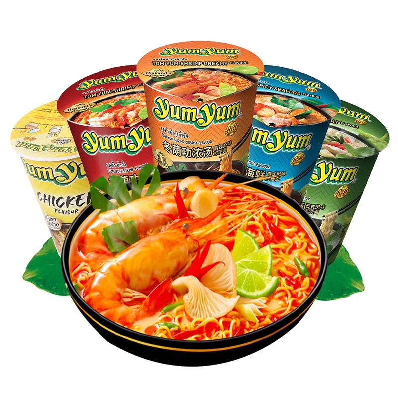 Wholesale import Thai instant noodles instant cup noodles Tom yum goong flavor Thai cup noodles ramen