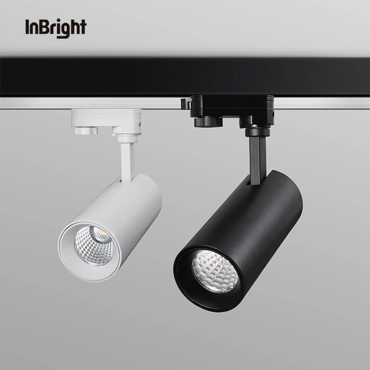 Commercial Rotate Tracklight 12W 20W 36W Antiglare Adjustable Track Spotlight COB LED Track Rail Lighting