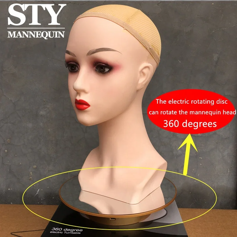 360 degree electric turntable display stand rotating with mirror for jewelry rotating display