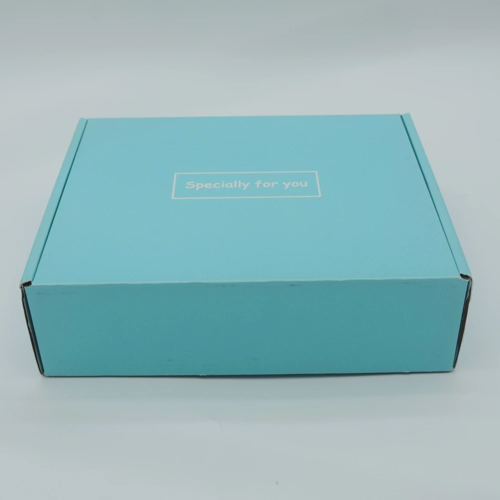 Custom Logo Printed Flat Paper Packaging Box Corrugated Carton Cardboard Folding Kraft Mailer Shipping Mailing Box
