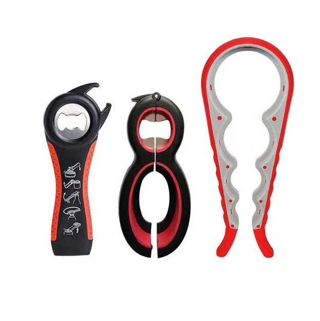 Hot Selling Multi-function 3 Pack Jar Bottle Can Opener Remover Easy Twist off