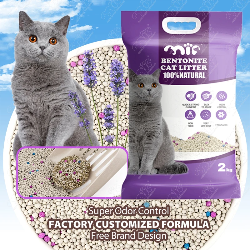 Factory Direct High Sales High Clumping Low Tracking Activated Charcoal Sodium Bentonite Cat Litter