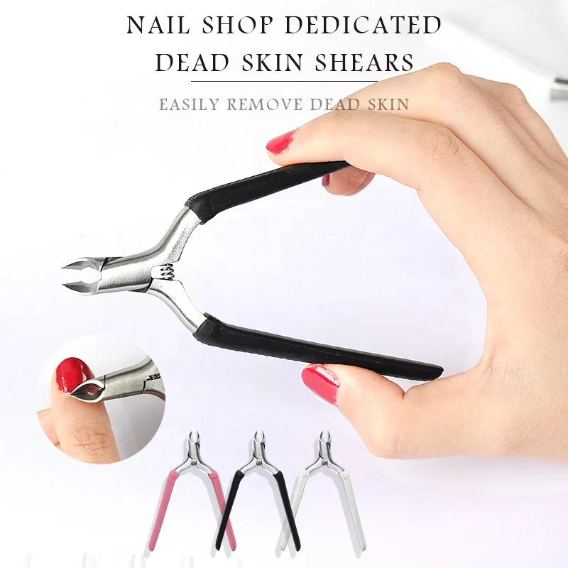 1pc Nail Cuticle Nipper Olecranon Scissors Toenail Ingrown Remove Dead Skin Scissor T-shape Stainless Steel Manicure Plier Tool