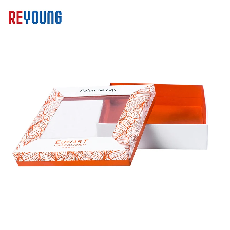 Eco-Friendly Homemade Truffle Carton Flip Top Divided Cardboard Empty Gift Boxes For Chocolates