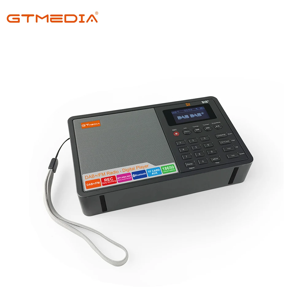 GTMEDIA D1 DAB + FM-радио цифровой проигрыватель песен BT Скачать медиаплеер с поддержкой