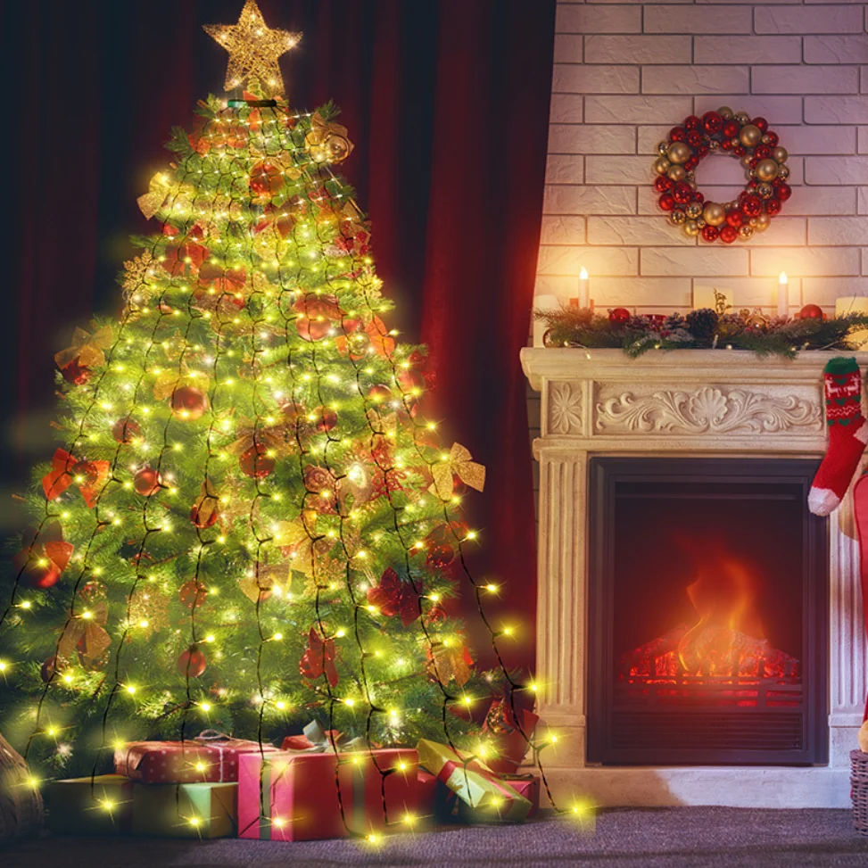 Corpereal Waterproof IP44  Festival Holiday Lighting Plastic Decorations LED String Lights, Electric, For Christmas Trees