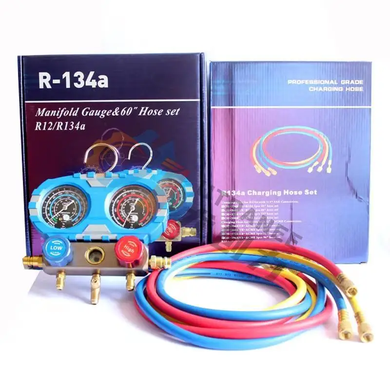 Цифровой R134A R410 R22 R502 R404 R600A коллектор для считывания давления хладагента набор инструментов ремонта линии кондиционирования воздуха