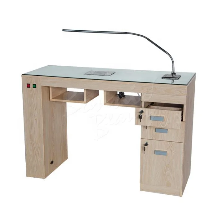 Легкая мебель для салона, розовый комплект с двойной светодиодной лампой, станция для спа, современный черный портативный с вентилятором, подлокотником для рук, роскошный Маникюрный Стол для ногтей