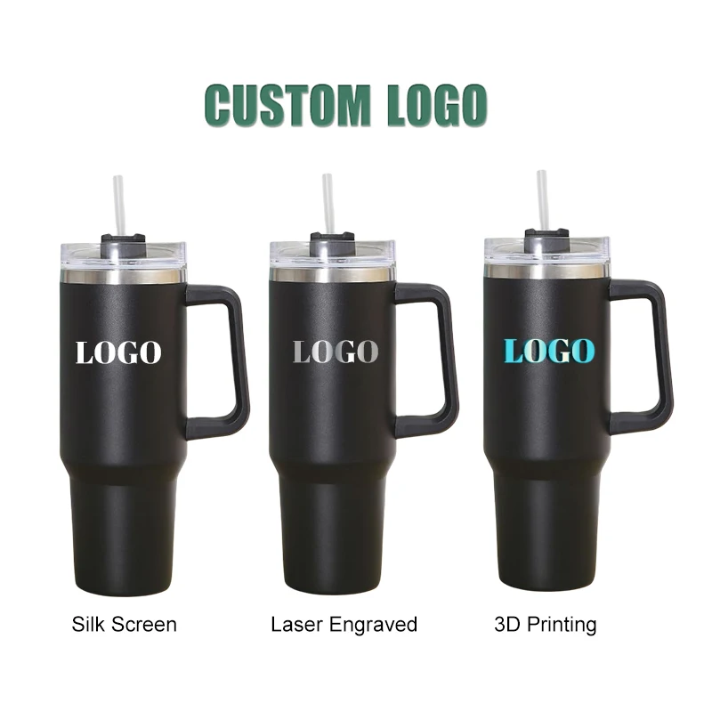 Кружка-тумблер с двойной стенкой из нержавеющей стали, 40 унций