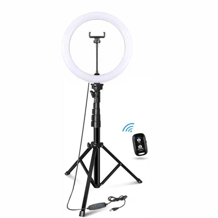 26cm 10 Inch LED Makeup Ring Light Beauty Fill Light Adjustable LED Ring Lamp With 10 12 inch Phone Camera Accessories