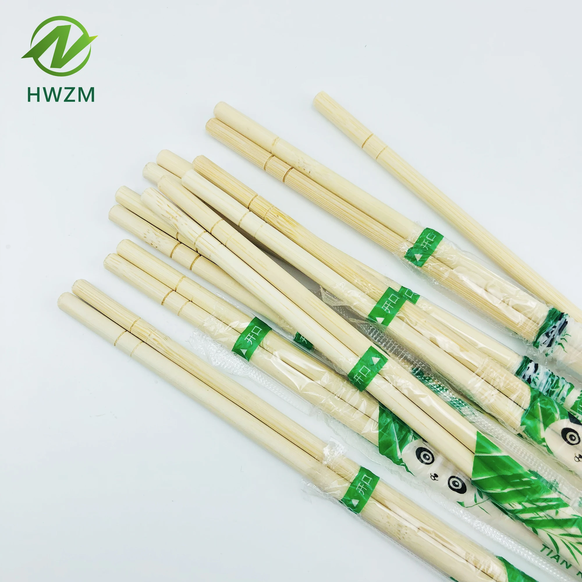 Wholesale Custom Printed Logo Bulk Chop Sticks Disposable Round Tensoge Twin Bamboo Chopstick For Sale